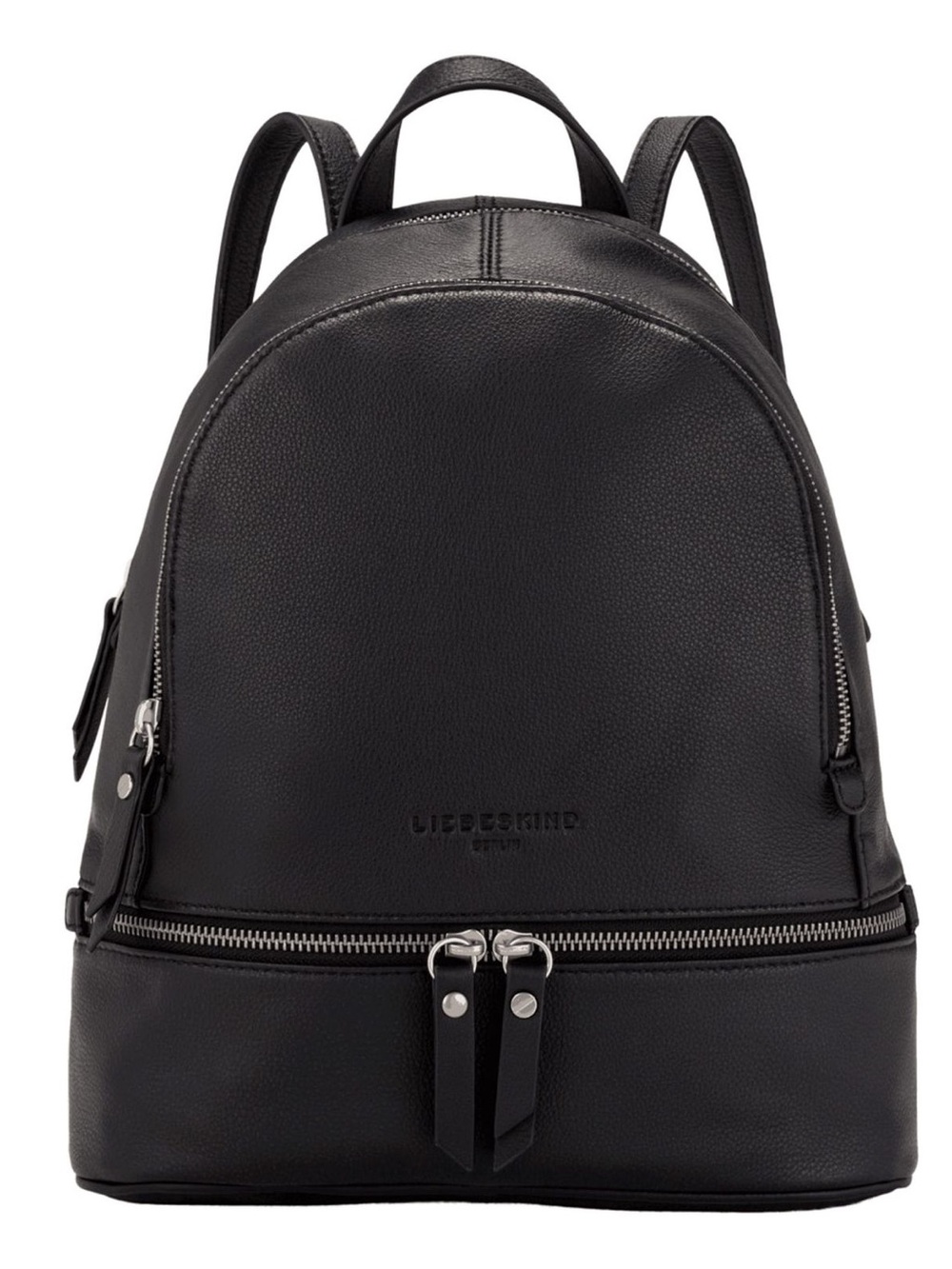 Liebeskind Black Pebbled Leather Backpack